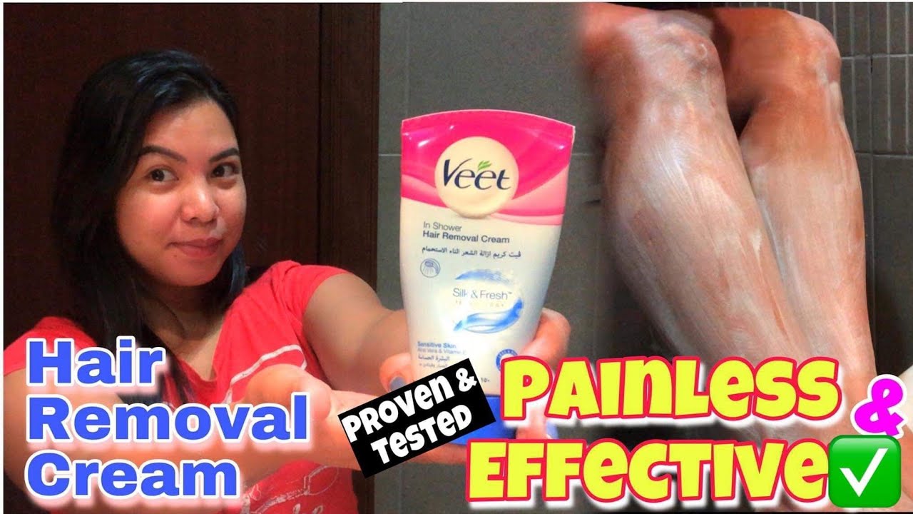 module Aangenaam kennis te maken Blaast op VEET in shower Hair Removal Cream (Sensitive Skin with Aloe Vera & Vitamin  E) |April Joy Obod - YouTube