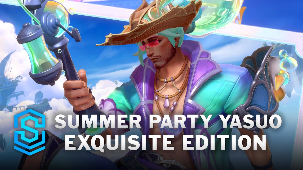 Exquisite Edition Summer Party Yasuo Wild Rift Skin Spotlight