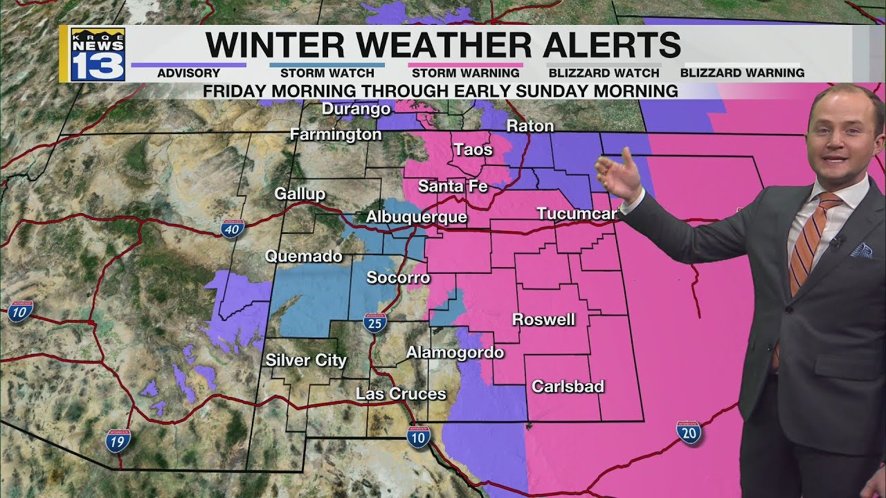 Winter storm moving into New Mexico this weekend: latest timing and ...