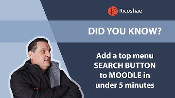 Did you know? - You can add a course SEARCH BUTTON to the TOP MENU in MOODLE in less than 5 minutes