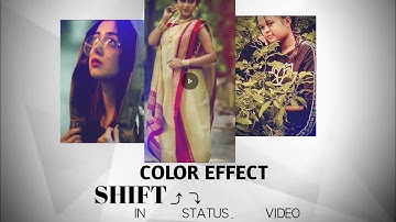 Coloring flash effects and shift animation in status video 