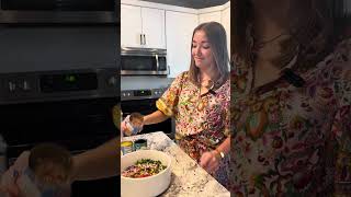 Cougar Cooking: Corn Salsa
Looking for a simple savory summer snack? For Cougar Cooking, Brynn and Cate show us how to make corn salsa! 🌽🍅
Ingredients:
•1 can corn, drained
•1 can black beans, drained
•1 can black eyed peas, drained
•1-2 large tomatoes OR 3-4 small tomatoes, chopped
•1 green pepper, diced
•2 avocados, diced
•1/2 red onion, chopped
•1/2 bunch green onion, chopped
•1/2 bunch cilantro, chopped
•1/2 bottle + more to taste: Any Italian dressing (we prefer Olive Garden’s)
•1 bag tortilla chips
Recipe:
1. Combine all cans with cut vegetables in a large bowl, mix.
2. Add Italian Dressing, combine gently.
3. Enjoy with tortilla chips!
#universebyu #cougarcooking #cornsalsa #summerrecipes Cougar Cooking: Corn Salsa