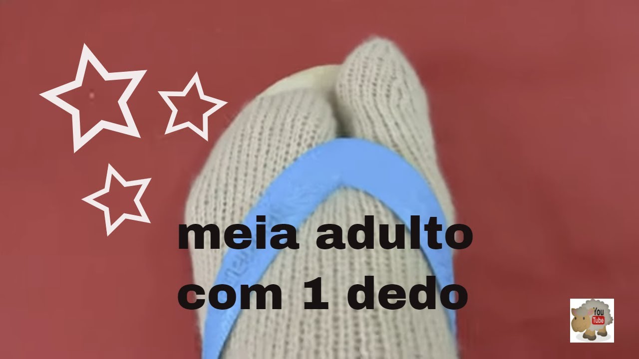 Como fazer meia adulto com 1 dedo em tricô à máquina