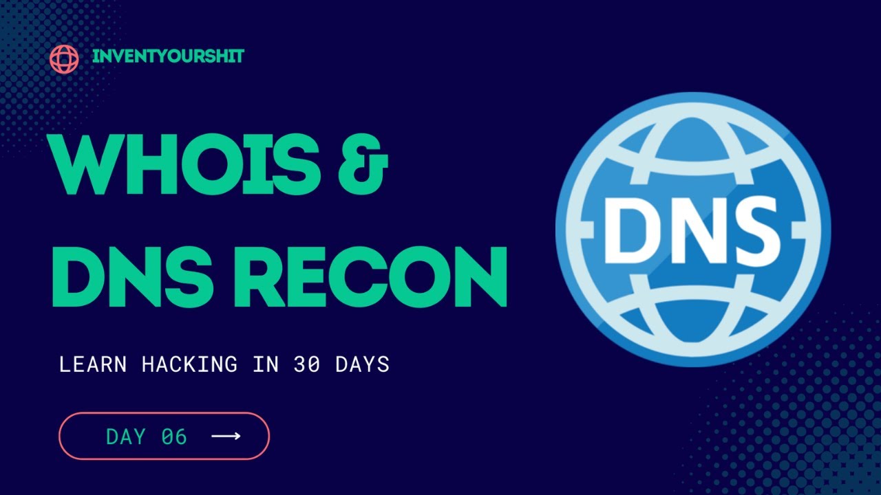Uncover Secrets: How to Use WHOIS and DNS for Recon! | Day 06 |