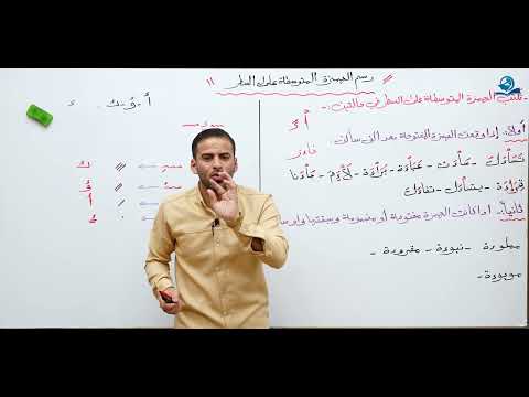 مادة اللغة العربية للصف الثاني متوسط : رسم الهمزة المتوسطة على السطر