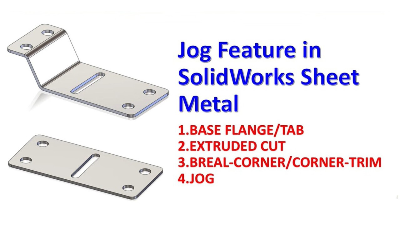 Jog Feature in Solidworks Sheet Metal - YouTube