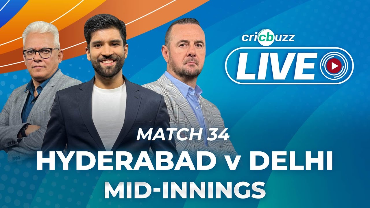 SRHvDC Cricbuzz Live Match 34 Hyderabad v Delhi, Mid-innings show