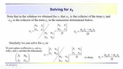 Geophysics: Seismic - inverse of a matrix