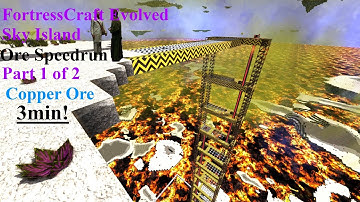 NEW 2024 FortressCraft Evolved SKY ISLANDS record for Copper ore, 3Minutes!
