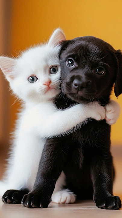 Download lagu Kitten And Puppy Cuddle In Adorable Moment