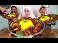 تحدى اكل اكبر كميه من اجنحه الدجاج المشوى والعقاب عند الحلاق والكوافير  