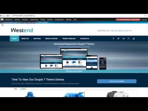 Drupal 7 Responsive Theme WestEnd Blocks and Regions Instructions