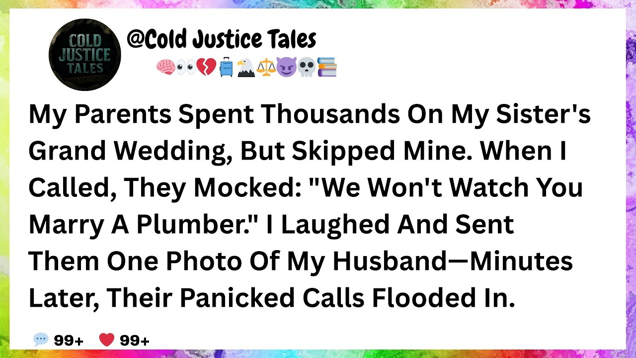 My Parents Spent Thousands On My Sister's Grand Wedding, But Skipped Mine. When I Called, They..