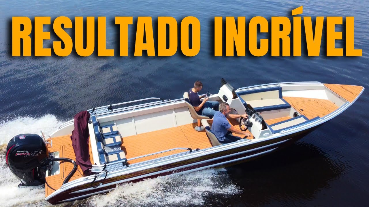 RESULTADO INCRÍVEL !!! TESTE DA LANCHA DE 8 METROS COM 150 HP !!!