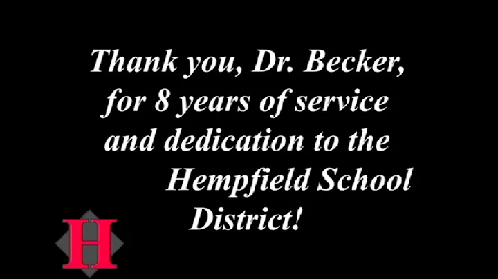 Good Luck Dr. Brenda Becker