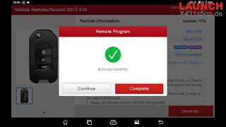 Launch X431 IMMO Function | Honda Key Generation & Key Programming