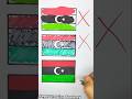 رسمت أعلام الدول العربية كلها رسم علم ليبيا Palestine Art Trending Shorts 