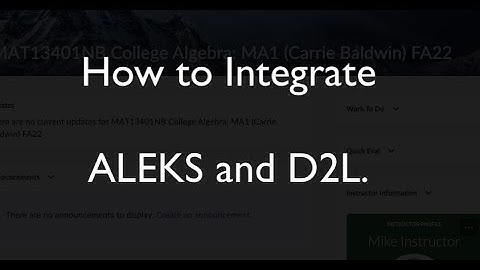 ALEKS and D2L Integration