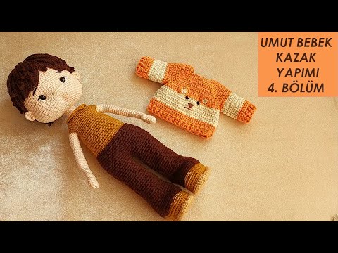 Amigurumi Erkek Umut Bebek 4. Bölüm (amigurumi doll tutorial English subtitle)