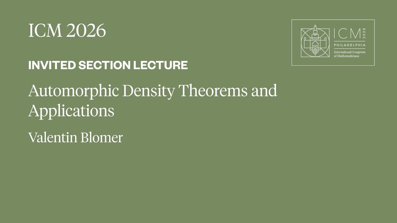 ICM 2026 Invited Section Lecture - Valentin Blomer
