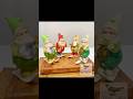 Vintage Christmas Pixie Gnome Musician Skiers, Set of 4, ca. 1940s