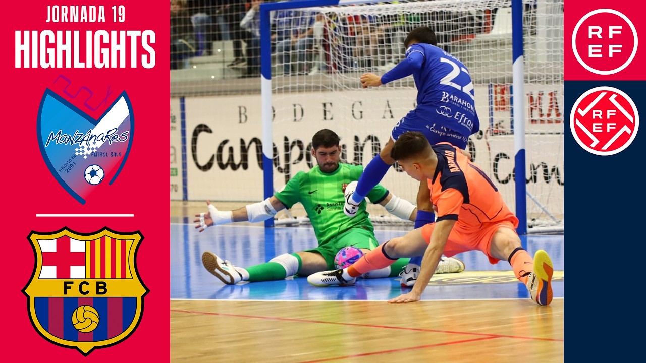 Resumen #PrimeraDivisiónFS |Quesos El Hidalgo Manzanares 3-3  Barça | Jornada 19