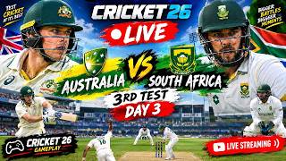 AUSTRALIA vs SOUTH AFRICA 3rd TEST DAY 3 LIVE 🔥 | Cricket 26 Gameplay