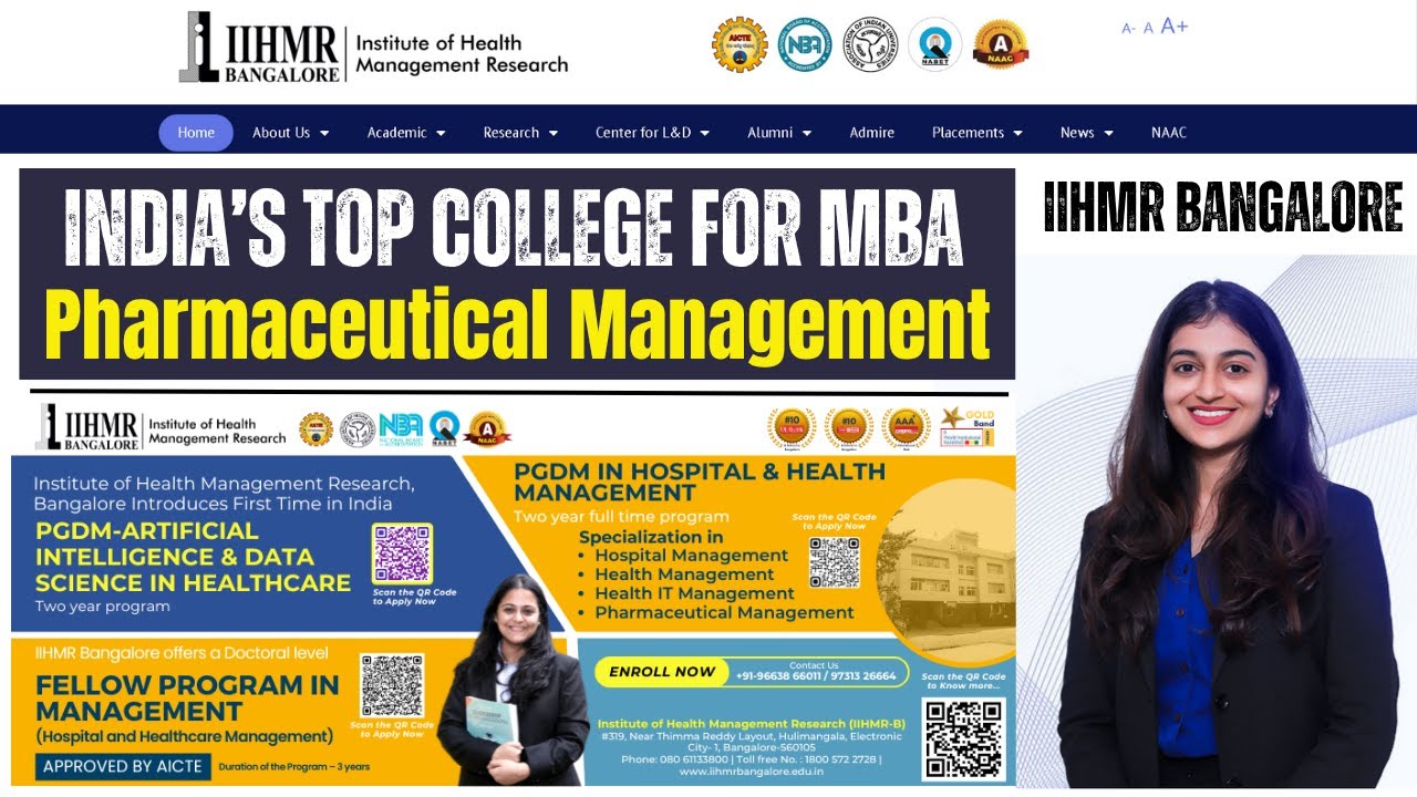 MBA in Pharma at IIHMR Bangalore | Eligibility Criteria | Admission Process | Top Pharma Mba College