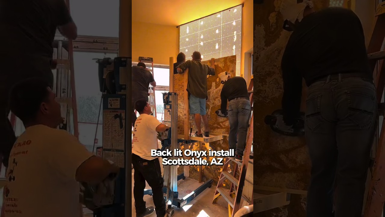 Back lit Onyx install. 