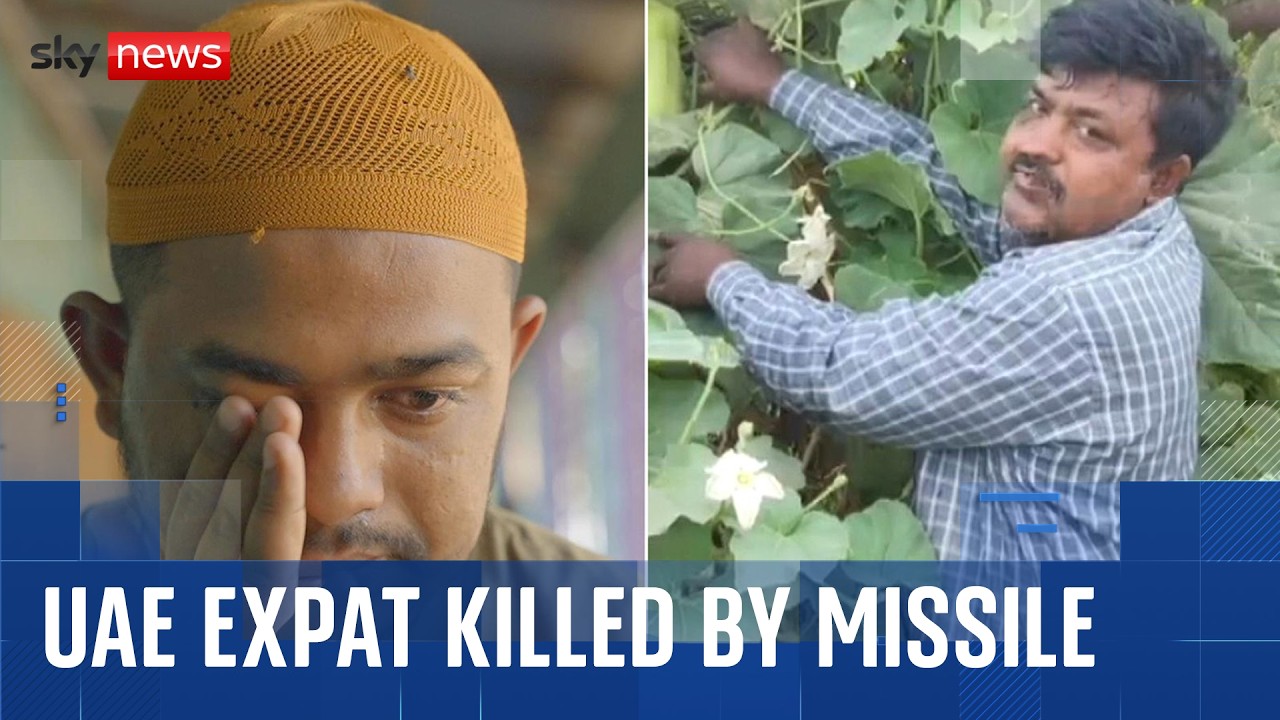 'An Iranian missile landed on him': Sky News speaks to son of expat who died in UAE