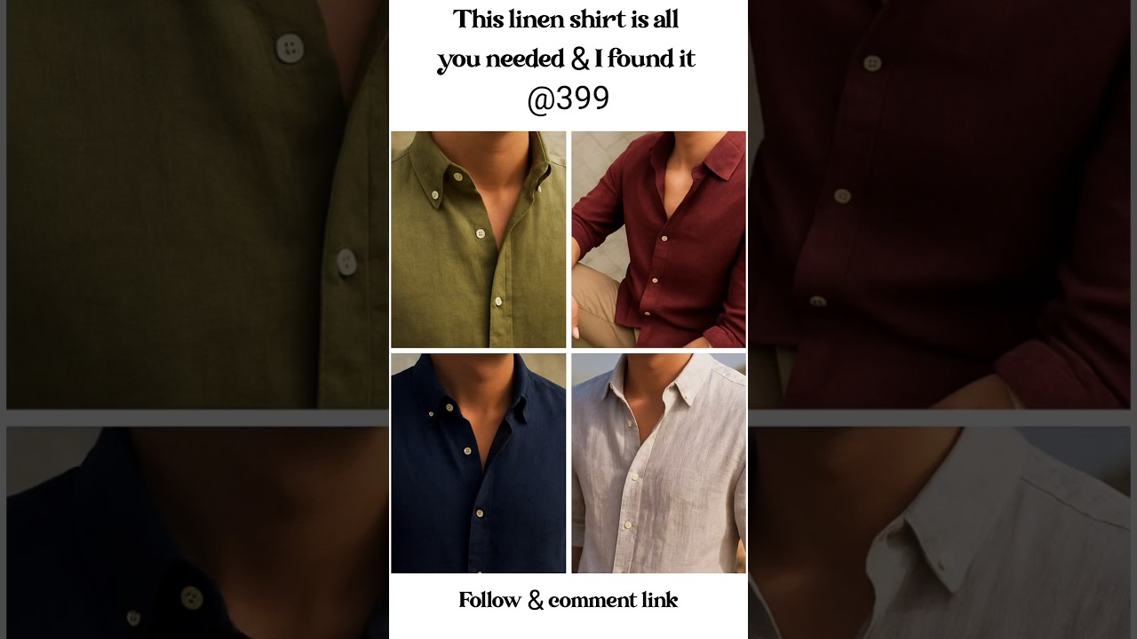 “Cool, classy & comfortable 👕☀️ | A linen shirt every man must own ✨”