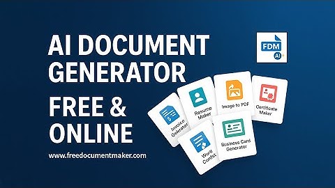 AI Document Generator – Free Online PDF, Word & Image Tools (Free Document Maker)