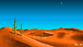How to draw in computer| Desert drawing  | ms paint tutorial | Microsoft paint | computer painting screenshot 5