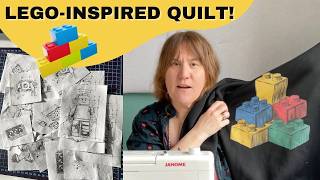 Lego-Inspired Brick Quilt for a Teen! |  Upcycled Clothing & Improv Techniques
