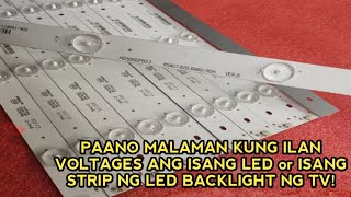 Sikreto Para Madali Malaman Ang Voltage Ng Led Backlight Ng Tv