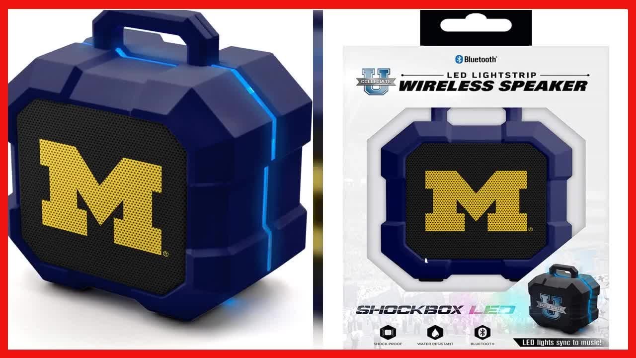 Great product -  NCAA Michigan Wolverines Shockbox LED Wireless Bluetooth Speaker, Team Color