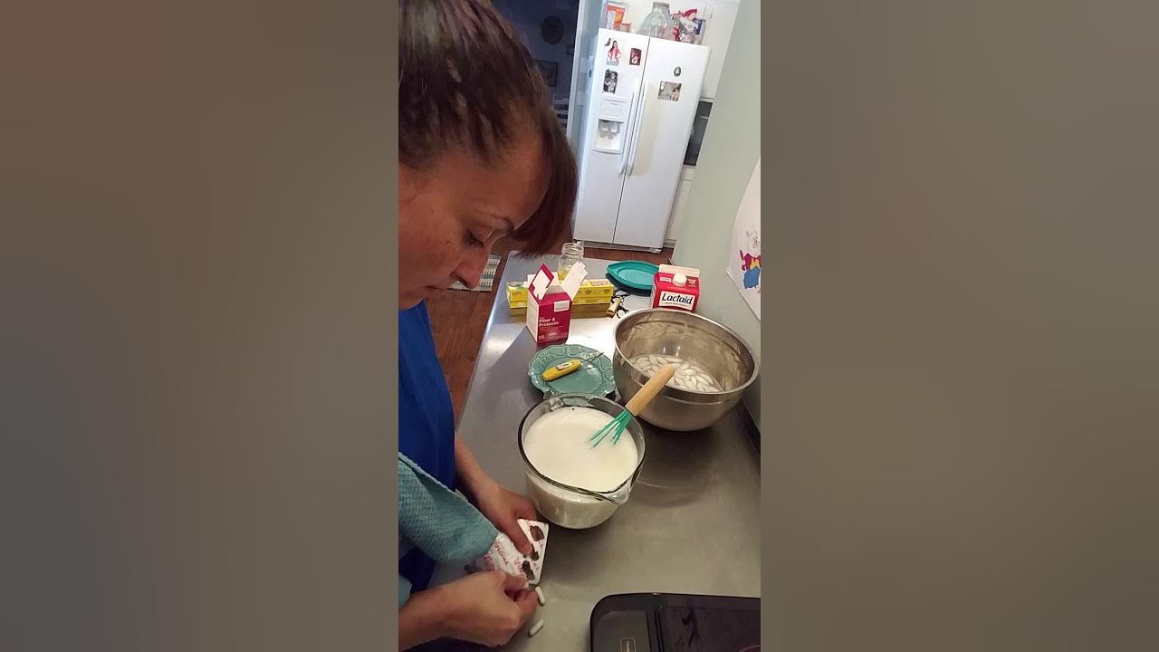 Homemade lactaid yogurt with probiotic capsules part1 YouTube