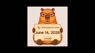 Nonogram.com Daily Puzzle (June 14, 2026) — Hard  #mobilegaming #puzzle #nonogram #dailypuzzle