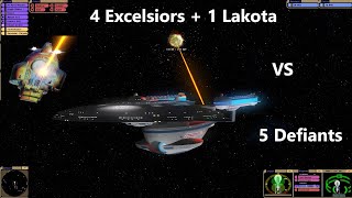 4 Excelsiors + 1 Lakota VS 5 Defiants | Epic Battle | 2 Attempts | Viewer Request | Star Trek Bridge