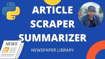 Article scraper | Keyword Extractor | Summarizer