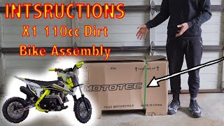 Mototec X1 110cc Kids Dirt Bike Assembly | kickinpowersports.com
