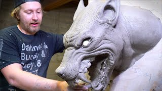 Distortions Giant WEREWOLF Sneak Peek 2020 Halloween Prop Sculpting Behind the Scenes
