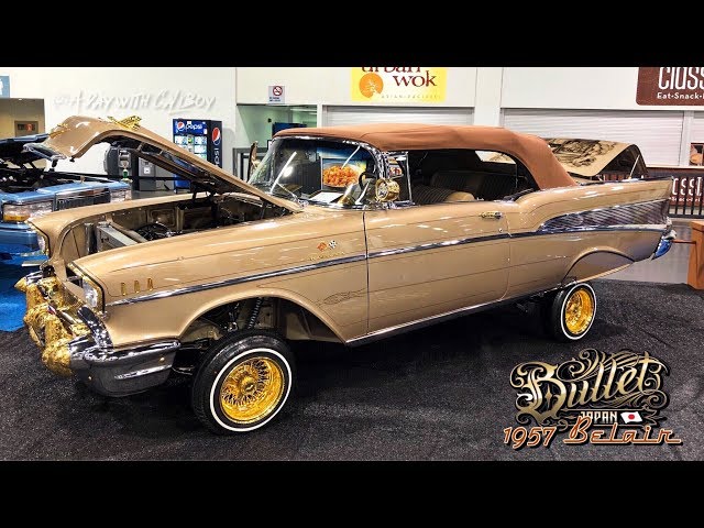1957 ベルエア ローライダー Bullet Japans 1957 Belair rag debut! (watch in HD) - YouTube