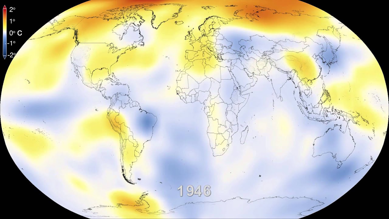 Five-Year Global Temperature Anomalies from 1880 to 2013
