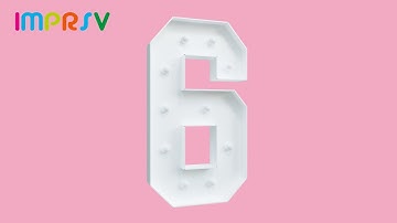 4FT Light Up Number 6 User Guide (Jersey Font)