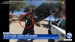 Bodycam video shows fatal shooting of suspect who stabbed deputy in Lancaster, LASD says