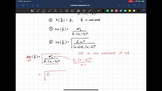 2.4.5 Standard Error Derivation, part 2 of 2