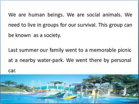 essay on water park picnic