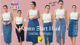 EOS Sale ~ Trendy Denim Skirts Haul ∆ High waist denims @pratibhakapruwan