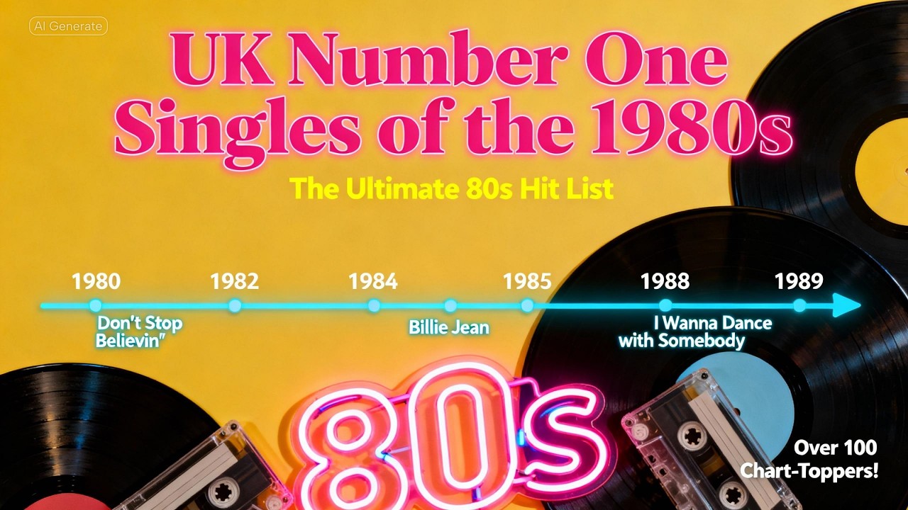 Sounds of the 80s.  All the UK's Number One Hits.